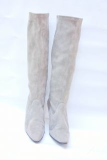 Manolo Blahnik Gray Suede Knee High Boots Size 40