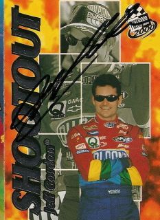 Jeff Gordon autographed PRESS PASS 2000 SHOOTOUT NASCAR DUPONT WINSTON