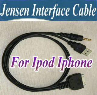 Jensen iPod iPhone Aux Adapter Cable Jlink USB VM9224BT VM9224F VM9314