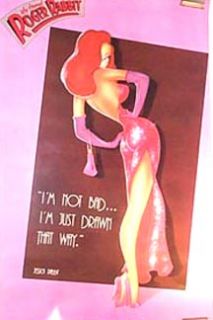 Jessica Roger Rabbit Drawn That Way Poster Mint Rolled