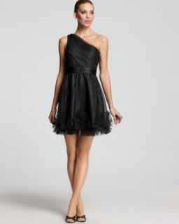  Jennifer Tulle One Shoulder A Line Little Black Dress 8 BHFO