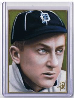 Personal Sketch card depicting the Detroit Tigers legend, TY COBB.
