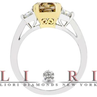 22 Carat Fancy Brown Diamond Engagement Ring Platinum