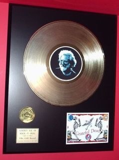 Jerry Garcia Art LP Gold Record Limited Edition Collectible Classic R