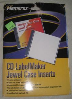 Memorex CD Labelmaker Jewel Case Inserts 46 Count 3202 0700