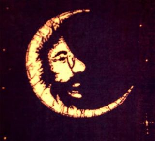 Grateful Dead Decal Jerry Garcia Face in Moon Sticker