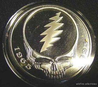  Proof Ounce US oz Coin Jerry Garcia Art Skull COA Case New
