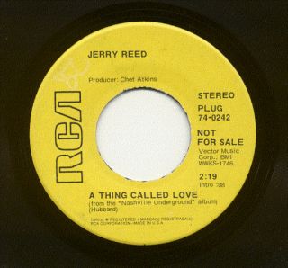 Jerry Reed A Thing Called Love Hallelujah I Love Her So 1968 RCA Promo