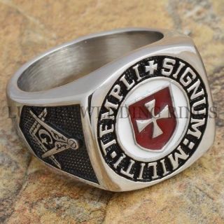 Knight Templar Masonic Ring Scottish Soldiers Cross Signet Jewelry