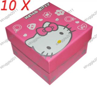 10 Pcs Hello Kitty Box Gift for Watch Necklace Jewelry Beautiful Trend