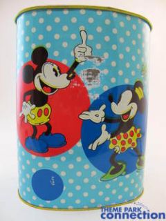 Disney Cheinco Vintage Mickey Minnie Donald Daisy Metal Garbage Trash