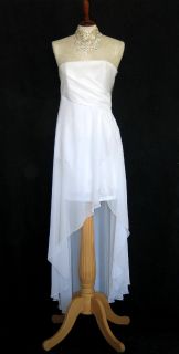McClintock 54383 White Taffeta Chiffon Dress Size 6