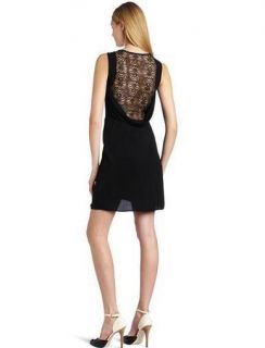 New BCBG Black Jessalyn Lace Back Dress M $228 LMR6O091