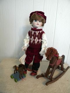 Jesse with his Rocking Horse Limited Edition Porcelain Gorham Doll