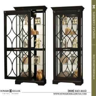 Howard Miller Black Curio display Cabinet With sliding door  680 499