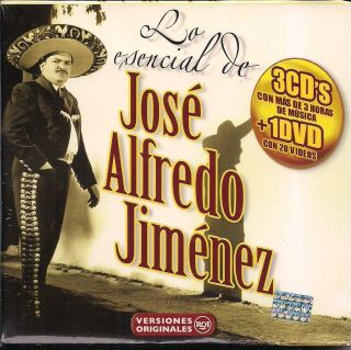 Lo Esencial de Jose Alfredo Jimenez CD New 3 Disc Set DVD 80 Songs
