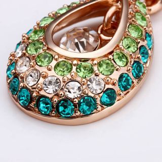  Pendant Necklace Rhinestone Crystal Lady Fashion Jewellery / Green