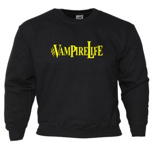 Vampire Life Sweatshirt Jim Jones Crew Neck New Design Free UK Postage