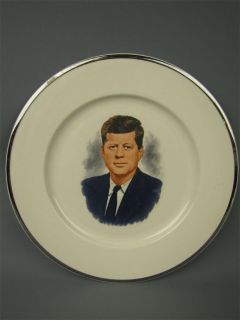 Vintage President JFK Portrait Collectible Plate 10