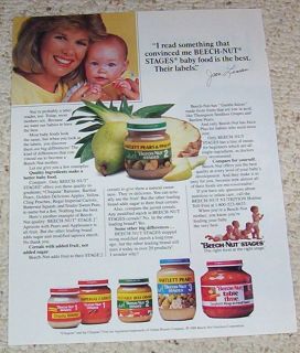 1991 Ad Joan Lunden Beech Nut Baby Food Advertisement