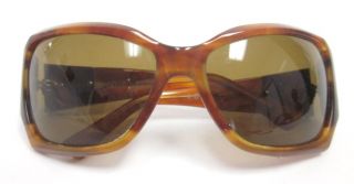 Modo Brown Aitana Plastic Frame Sunglasses Jill Zarin