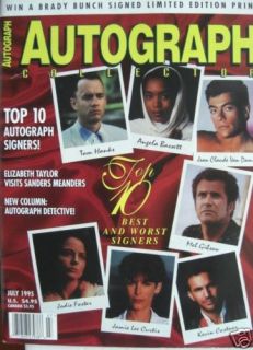 Jodie Foster Kevin Costner 7 95 Autograph Magazine