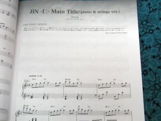 TV Drama Jin Minakata Piano Music Book Japanese Tunes