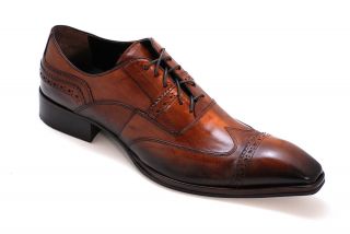 Jo Ghost Nunola Marrone Brown Congnac Classico Wingtip Oxford Shoe