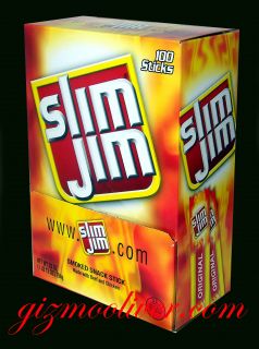 Slim Jims Smoked Snack Beef Chicken Sticks 100 Count 20 Available