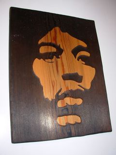 Jimi Hendrix Woodburn Custom Art Cedar Wood Burn
