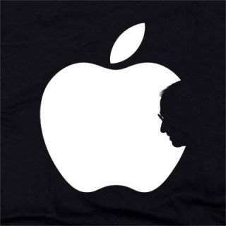 Steve Jobs Apple T Shirt Silhouette Tribute Mac Logo Geek Nerd Multi
