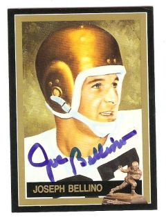Joe Bellino Auto Heisman Card Navy Midshipmen