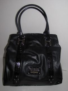 New Ladies Guess Promenade Black Leather Handbag