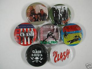 The Clash 7 New Pins Buttons Badges New Joe Strummer Z
