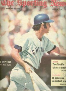 1970 Sporting News Chicago Cubs Joe Pepitone No Label