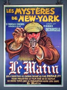Les Mysteres de New York Mysteries of NY Poster Repro