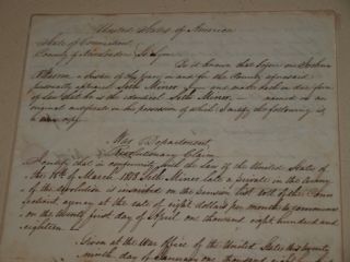 John C Calhoun Signed Soldier Pension Revolutionary War