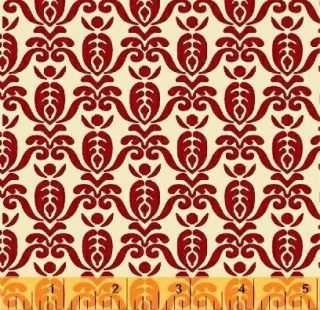 BTY Red Cream Coverlet Repro Farmer Fancy Wilmington Quilt Shop Fabric