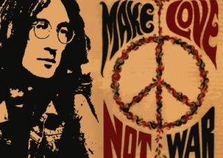 John Lennon Make Love not War Peace Poster Print AMK451