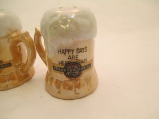 Up for auction is a nice set of miniature beer mug salt and pepper