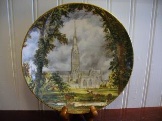   England Fine Bone China Salisbury Cathedral Plate John Constable