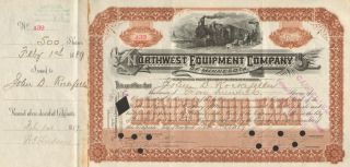 1889 Stock Certificate John D Rockefeller Autograph
