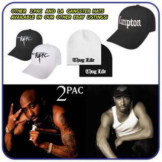 New Fitted Thug Life 2Pac Ball Tupac Hat 2 Pac Cap BW