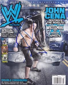 John Cena Signed WWE Magazine Awesome RARE A Must Have WWE Champ World
