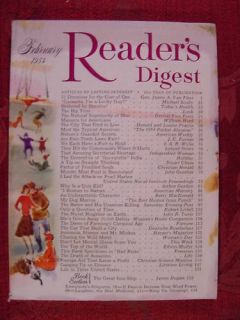 Readers Digest February 1954 John Gunther John R Tunis