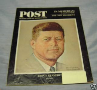 Saturday Evening Post Dec 14 1963 John F Kennedy JFK  