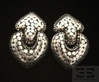 John Hardy Sterling Silver Dot Collection Heart Earrings  