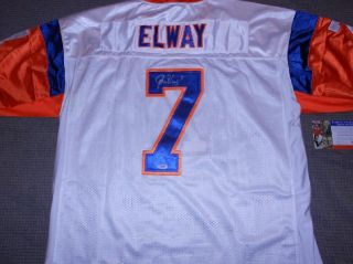 John Elway Denver Broncos signed Autographed Jersey COA  