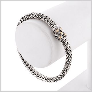 JOHN HARDY Small Oval 5 mm width Chain Bracelet with Jaisalmer Clasp Size M  