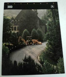 John Deere 1992 300 D Backhoe Sales Brochure  
